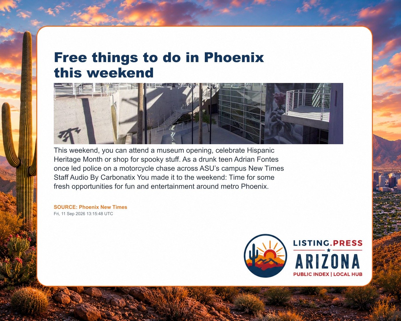 Free things to do in Phoenix this weekend