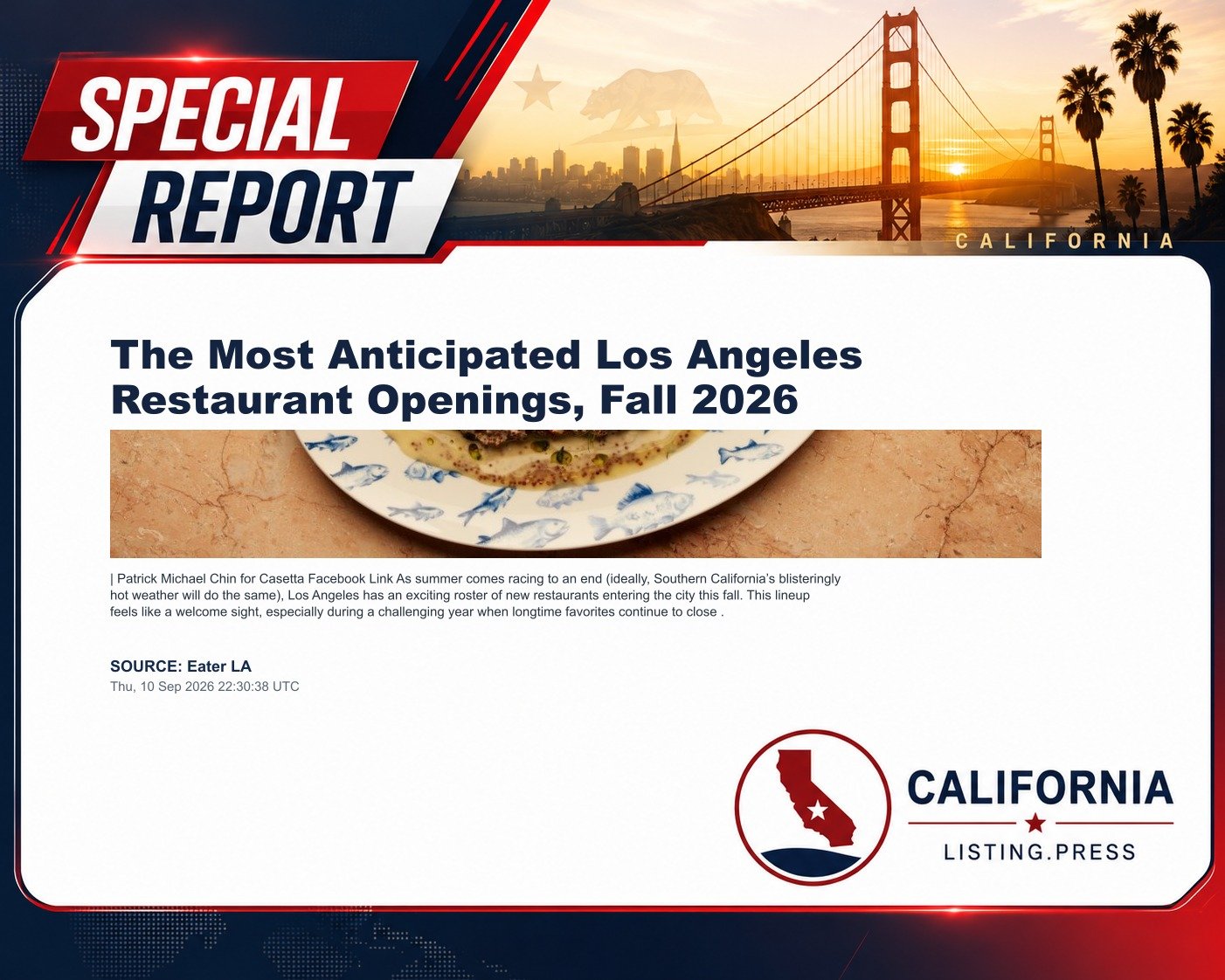 The Most Anticipated Los Angeles Restaurant Openings, Fall 2026