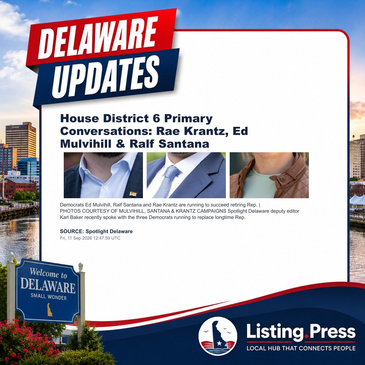 House District 6 Primary Conversations: Rae Krantz, Ed Mulvihill & Ralf Santana