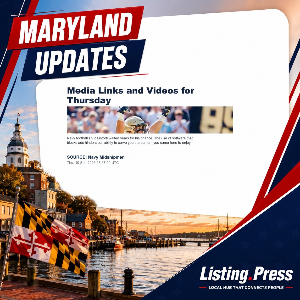 Media Links and Videos for Thursday