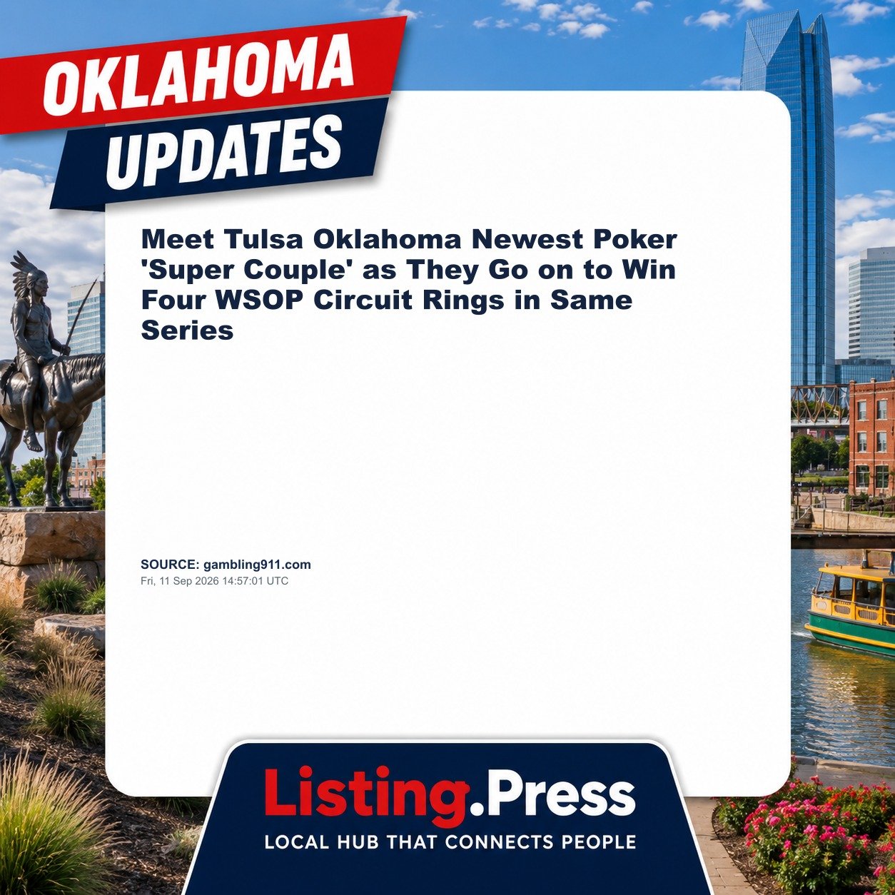 Meet Tulsa Oklahoma Newest Poker 'Super Couple' as They Go on to Win Four WSOP Circuit Rings in Same Series