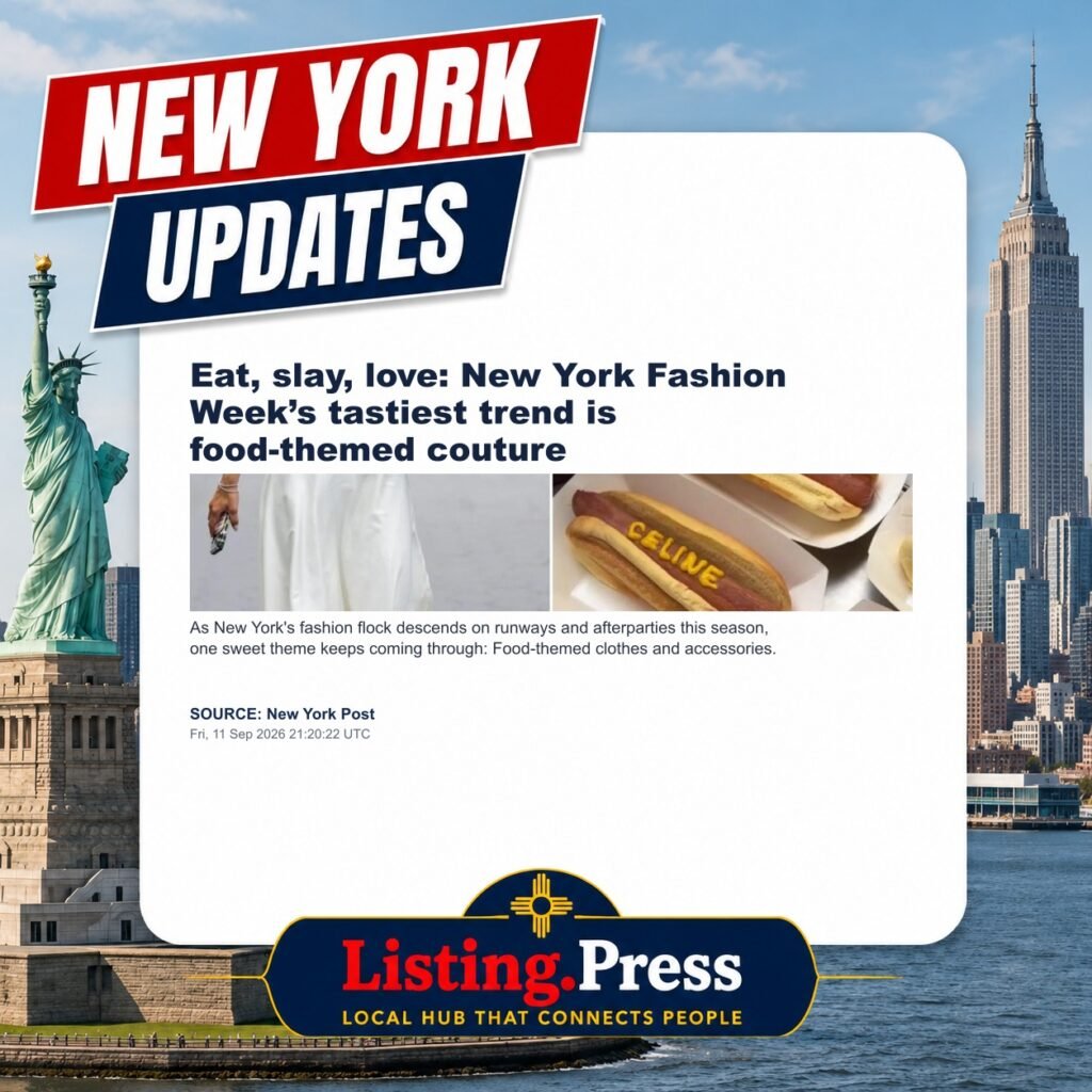 Eat, slay, love: New York Fashion Week’s tastiest trend is food-themed couture