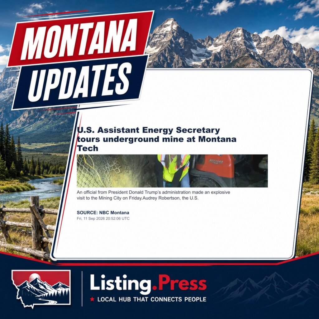U.S. Assistant Energy Secretary tours underground mine at Montana Tech