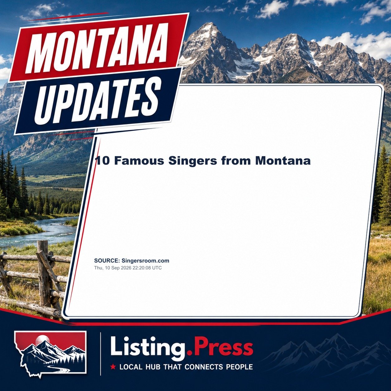 10 Famous Singers from Montana