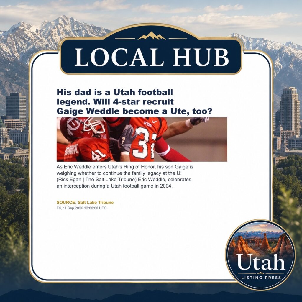 His dad is a Utah football legend. Will 4-star recruit Gaige Weddle become a Ute, too?