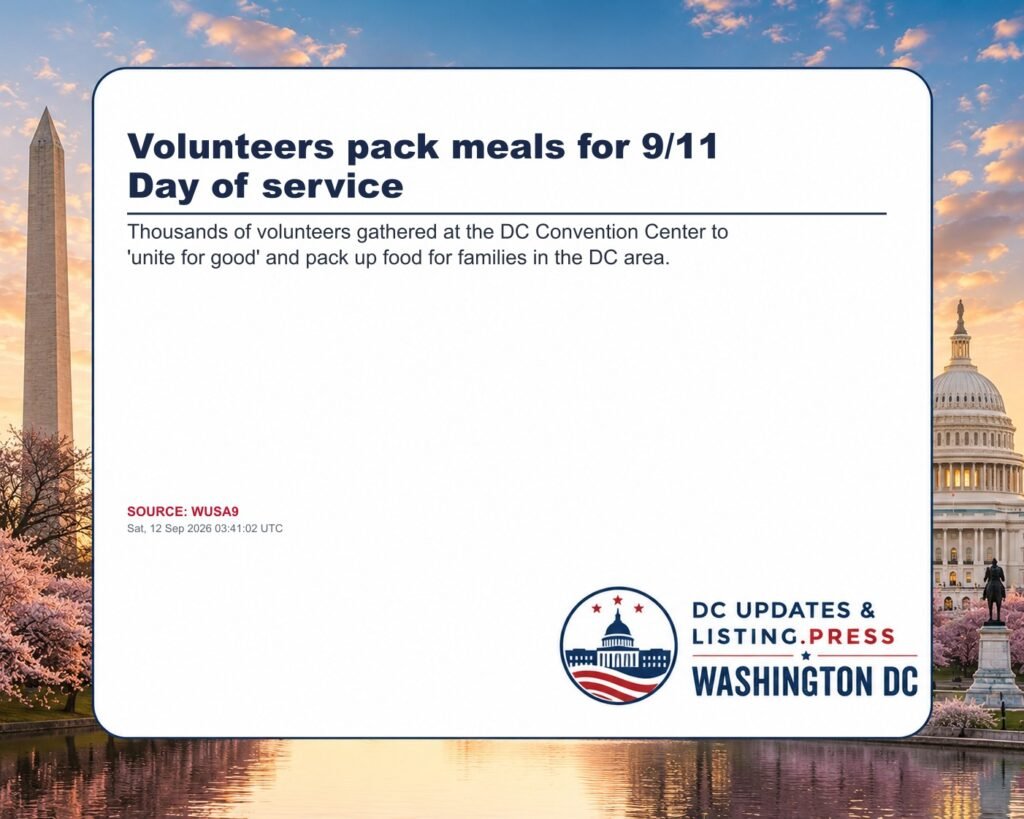 Volunteers pack meals for 9/11 Day of service