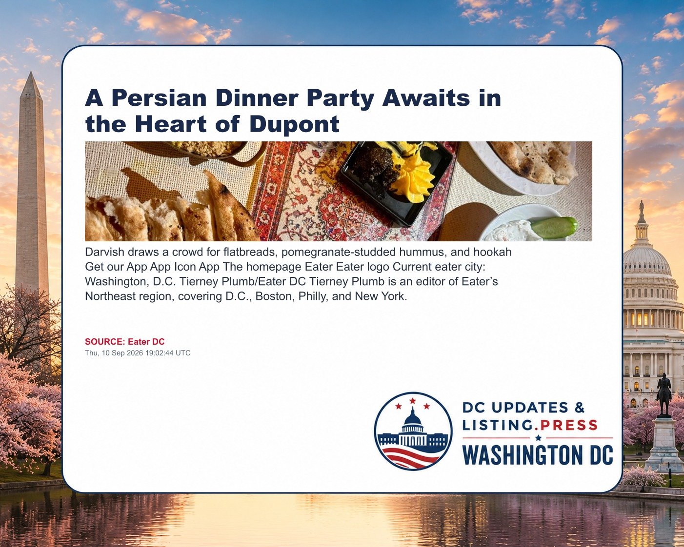 A Persian Dinner Party Awaits in the Heart of Dupont