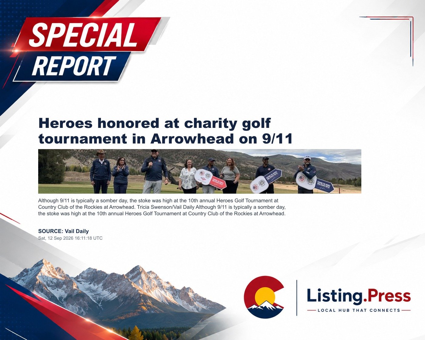 Heroes honored at charity golf tournament in Arrowhead on 9/11
