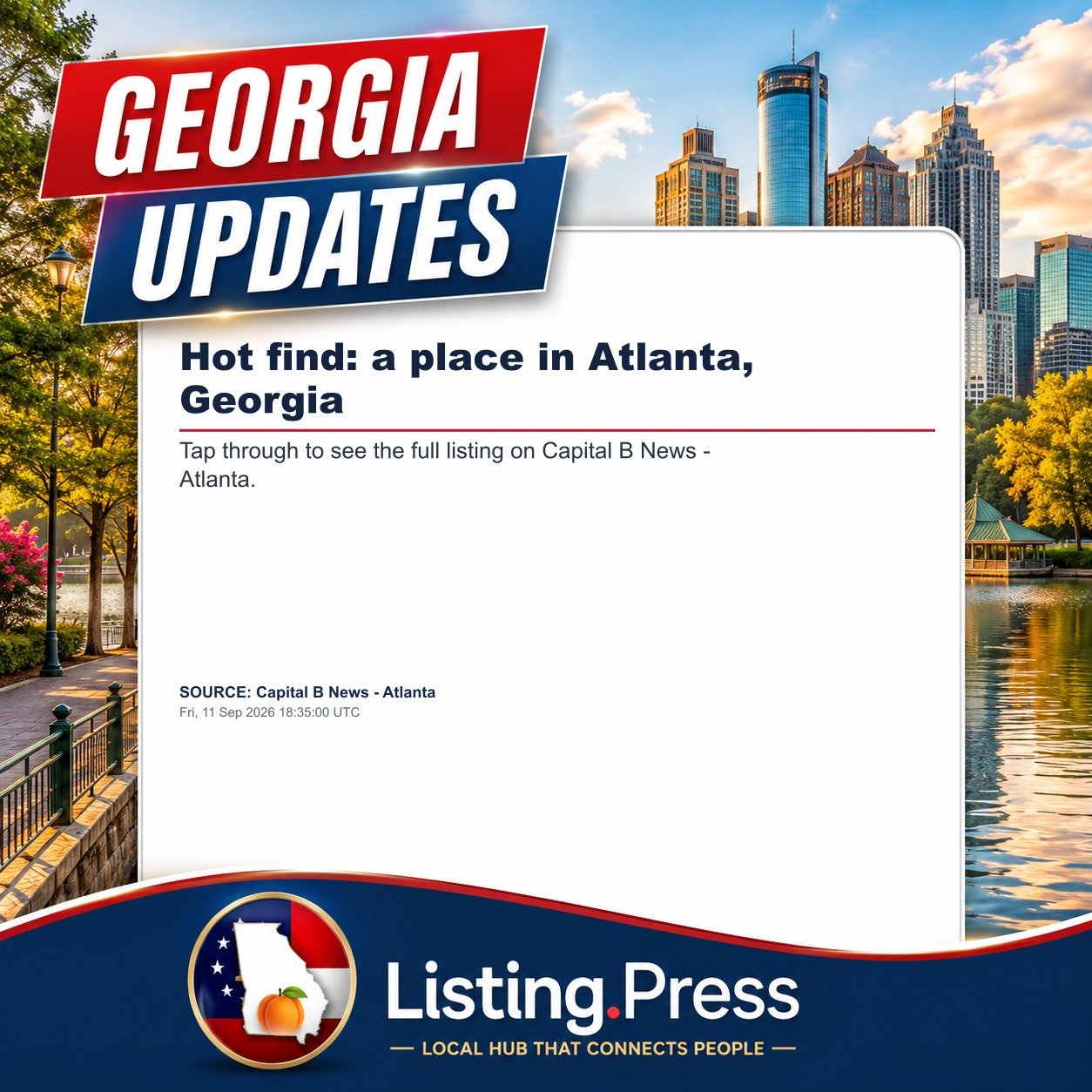 Hot find: a place in Atlanta, Georgia