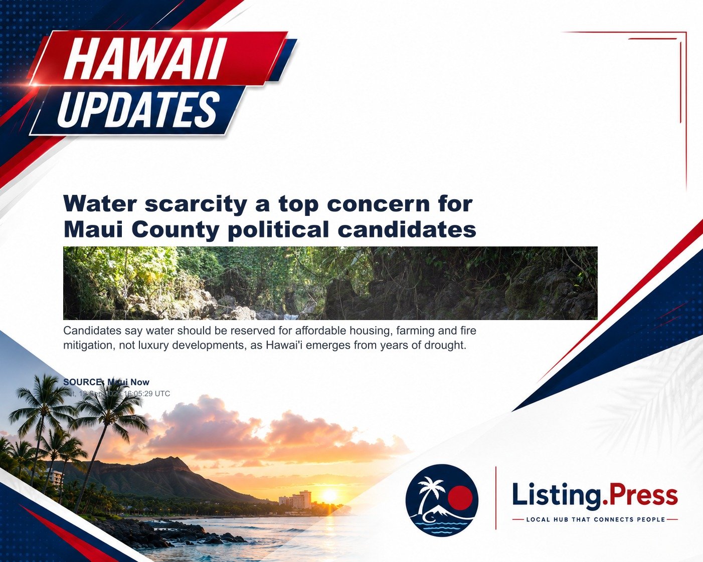 Water scarcity a top concern for Maui County political candidates