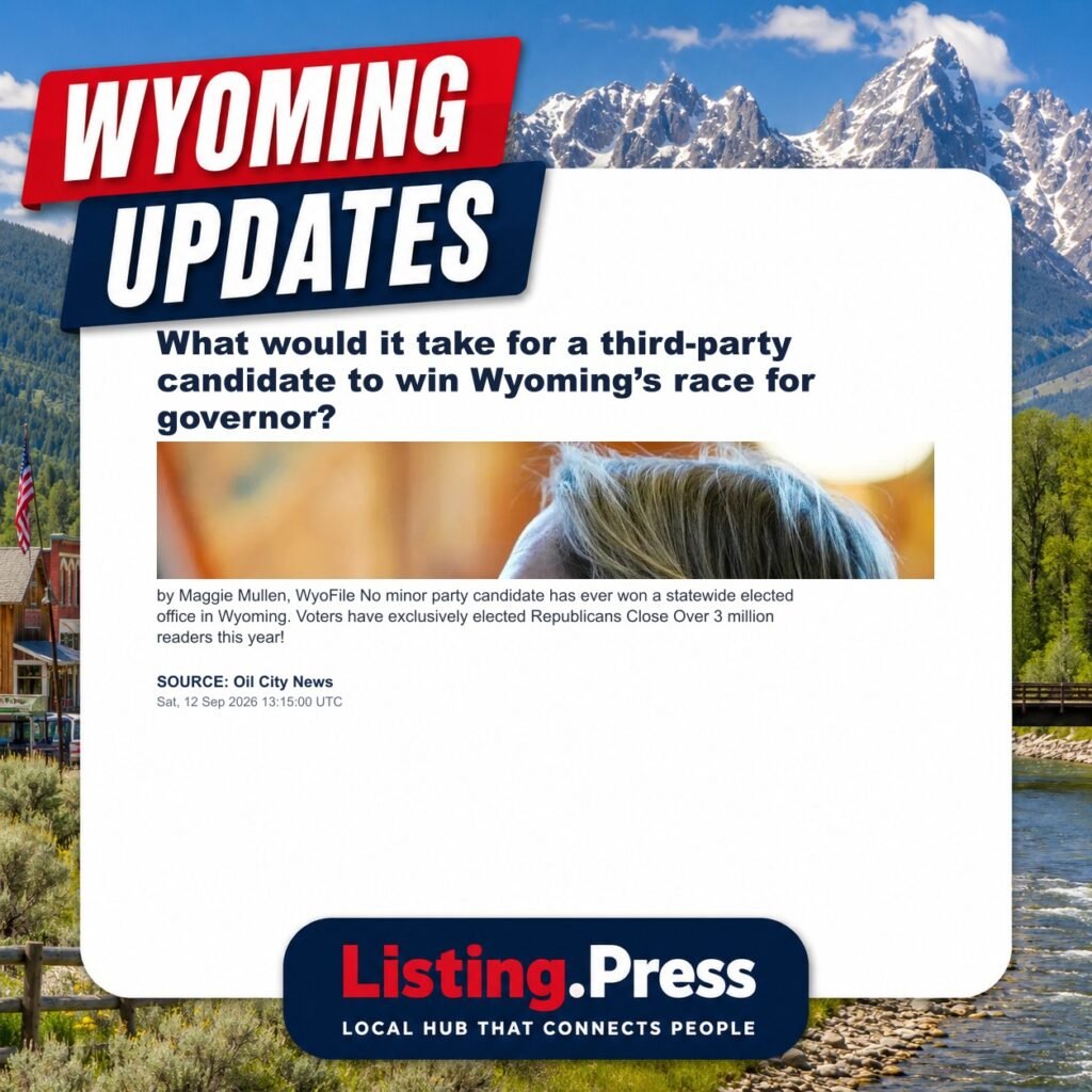 What would it take for a third-party candidate to win Wyoming’s race for governor?
