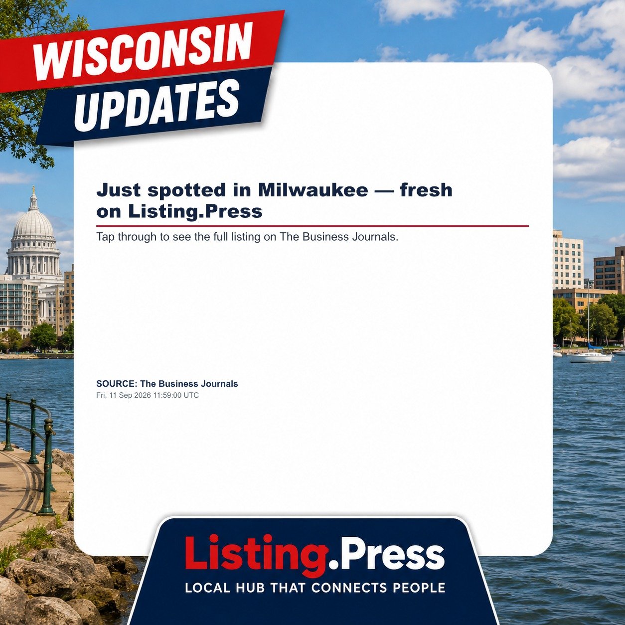 Just spotted in Milwaukee — fresh on Listing.Press
