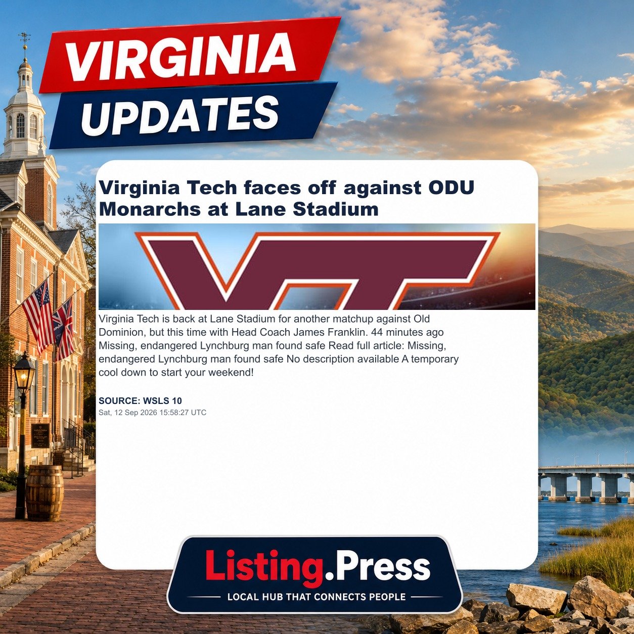 Virginia Tech faces off against ODU Monarchs at Lane Stadium