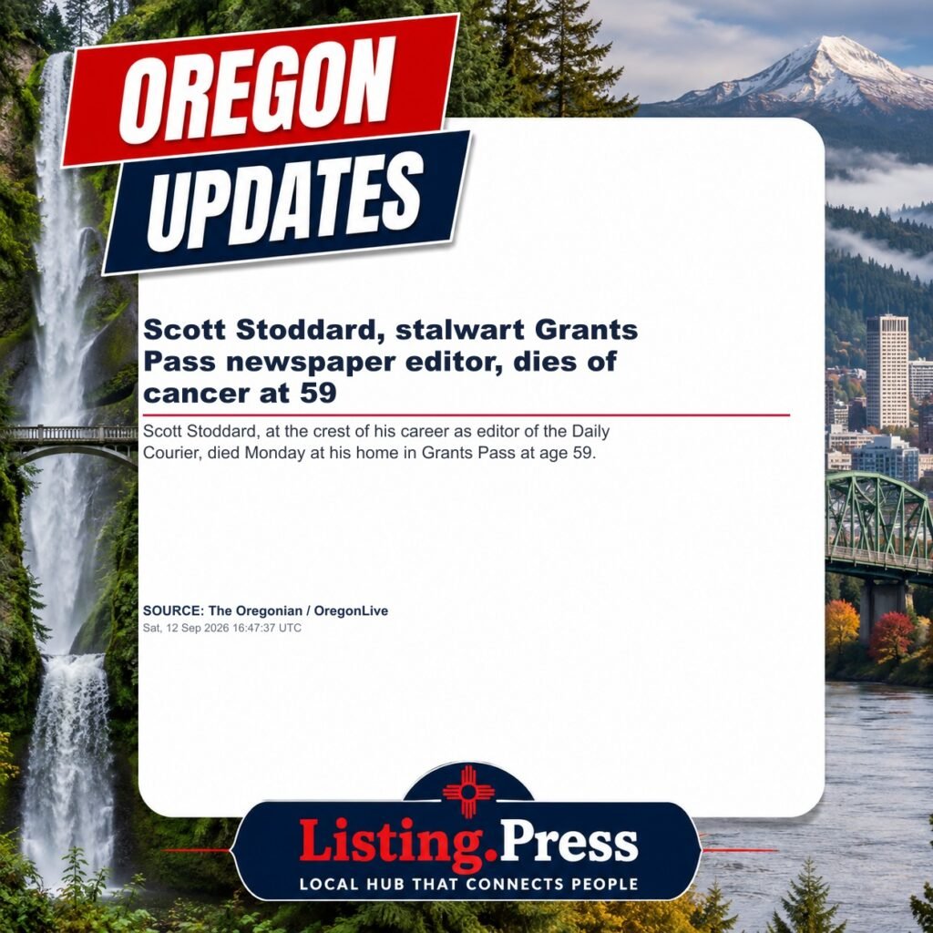 Scott Stoddard, stalwart Grants Pass newspaper editor, dies of cancer at 59