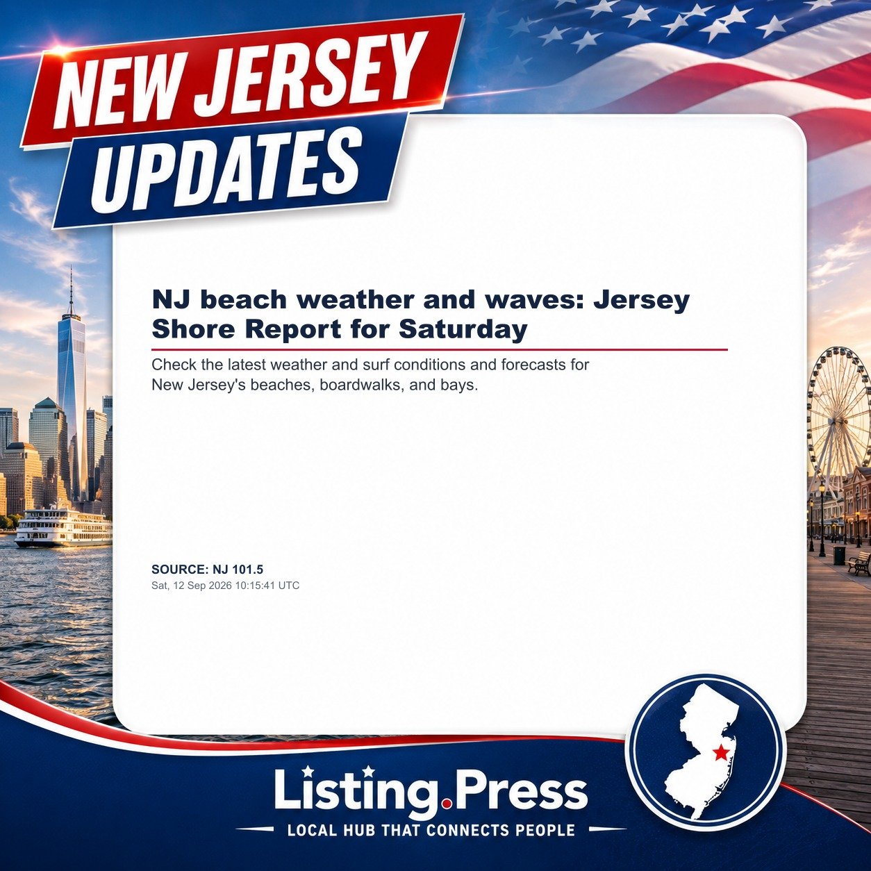 NJ beach weather and waves: Jersey Shore Report for Saturday