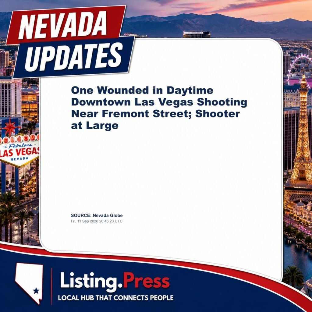 One Wounded in Daytime Downtown Las Vegas Shooting Near Fremont Street; Shooter at Large