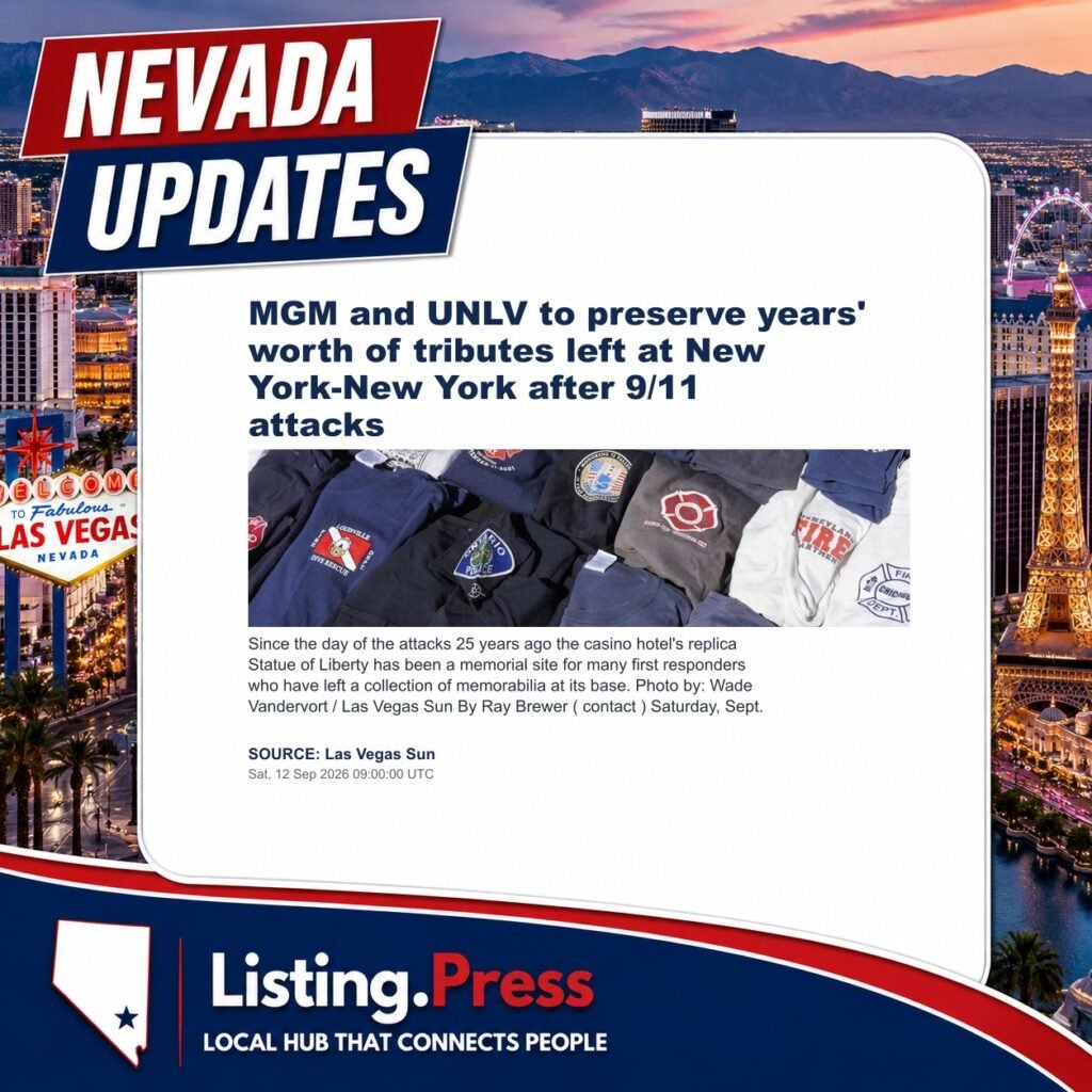 MGM and UNLV to preserve years’ worth of tributes left at New York-New York after 9/11 attacks