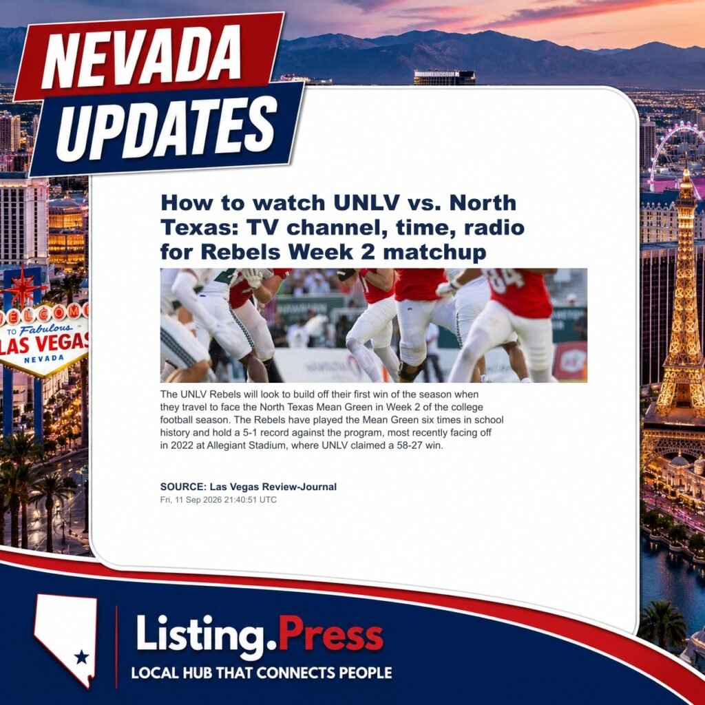 How to watch UNLV vs. North Texas: TV channel, time, radio for Rebels Week 2 matchup