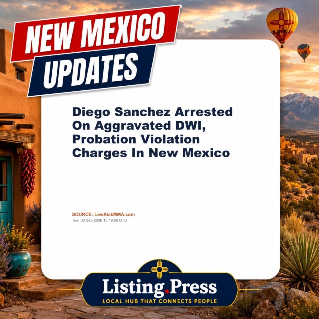 Diego Sanchez Arrested On Aggravated DWI, Probation Violation Charges In New Mexico