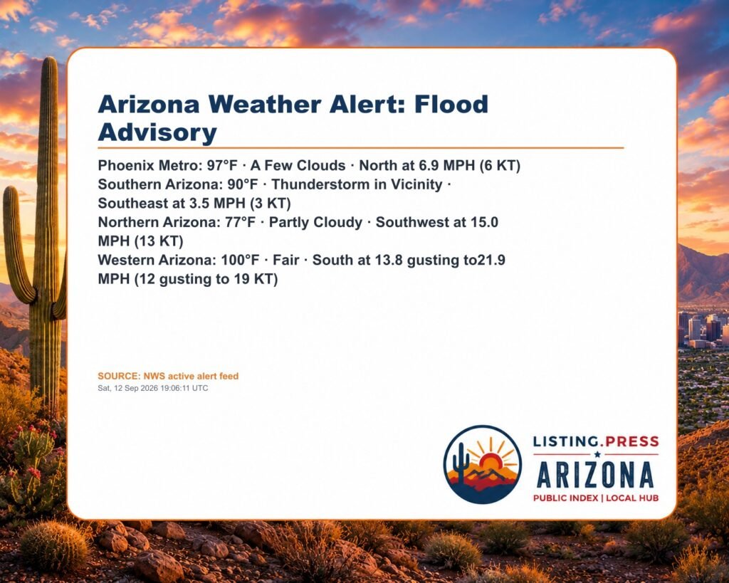 Arizona Weather Alert: Flood Advisory