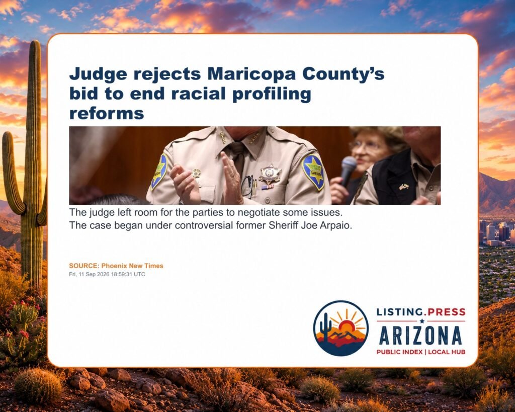 Judge rejects Maricopa County’s bid to end racial profiling reforms