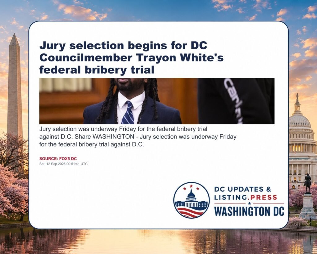 Jury selection begins for DC Councilmember Trayon White’s federal bribery trial