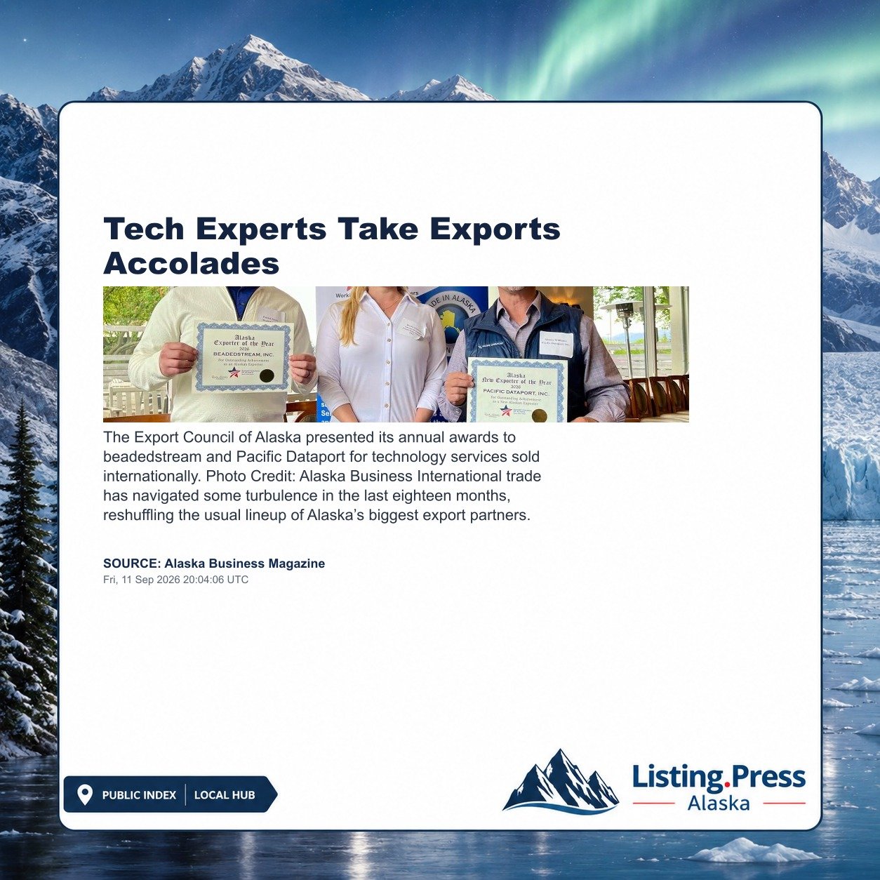 Tech Experts Take Exports Accolades