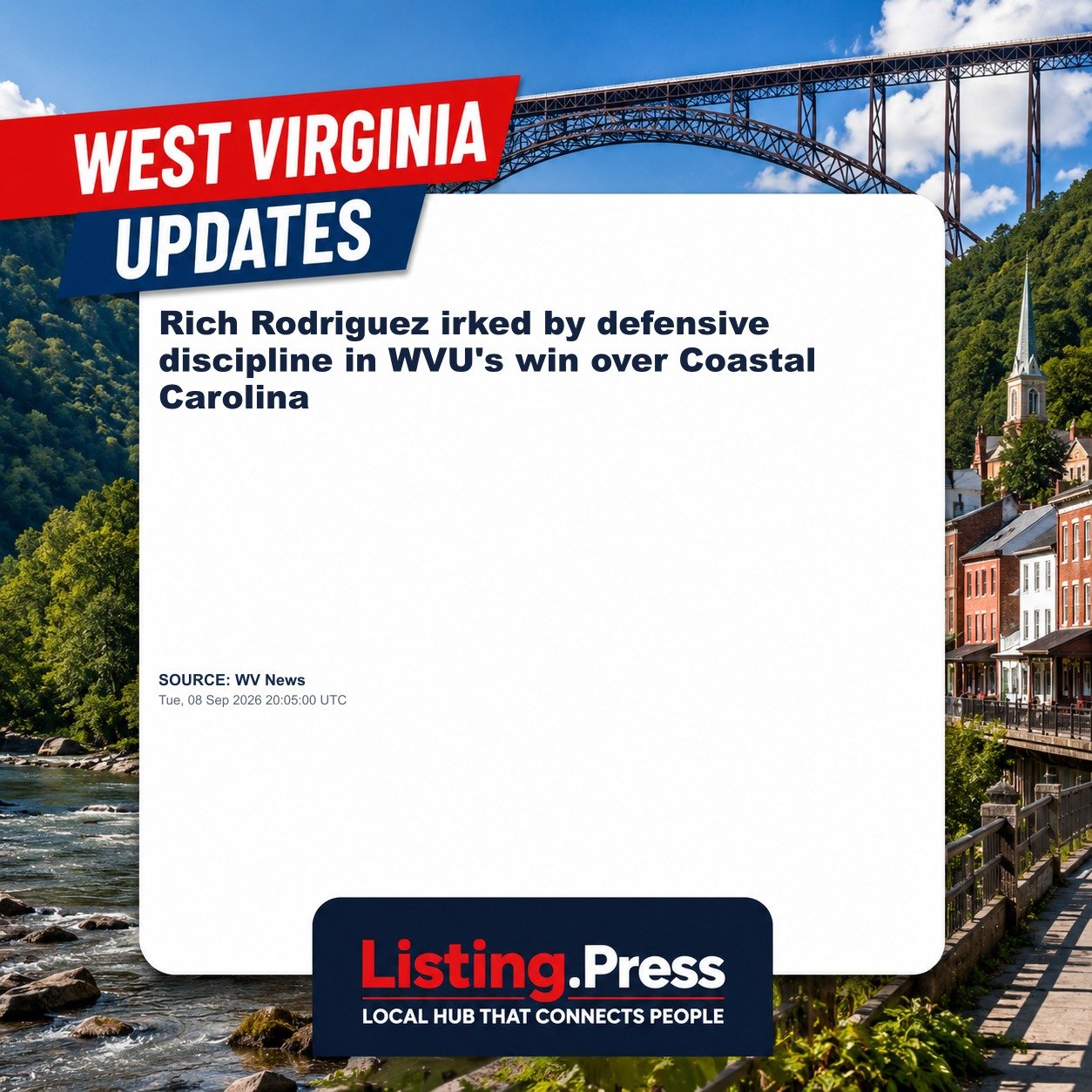 Rich Rodriguez irked by defensive discipline in WVU's win over Coastal Carolina