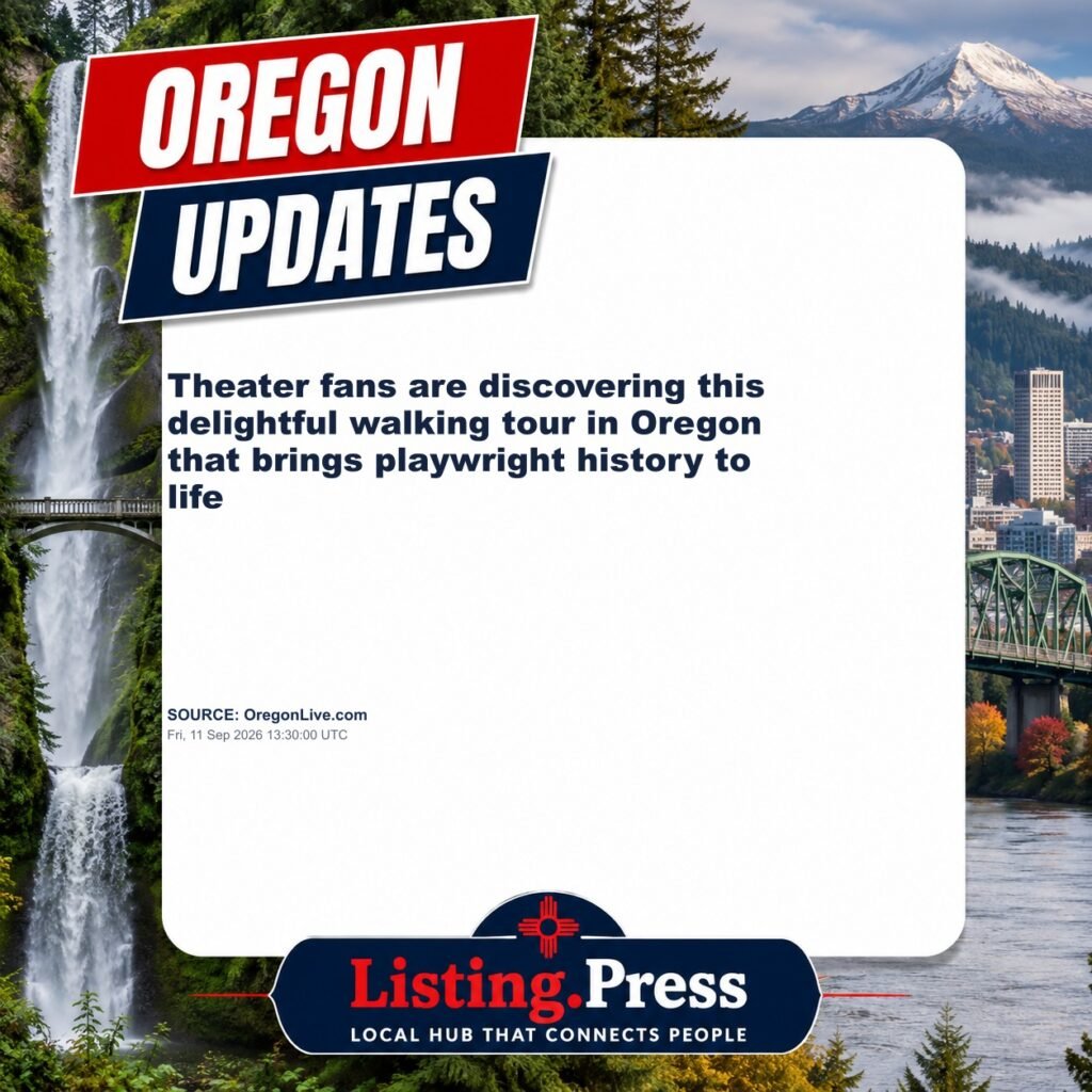 Theater fans are discovering this delightful walking tour in Oregon that brings playwright history to life