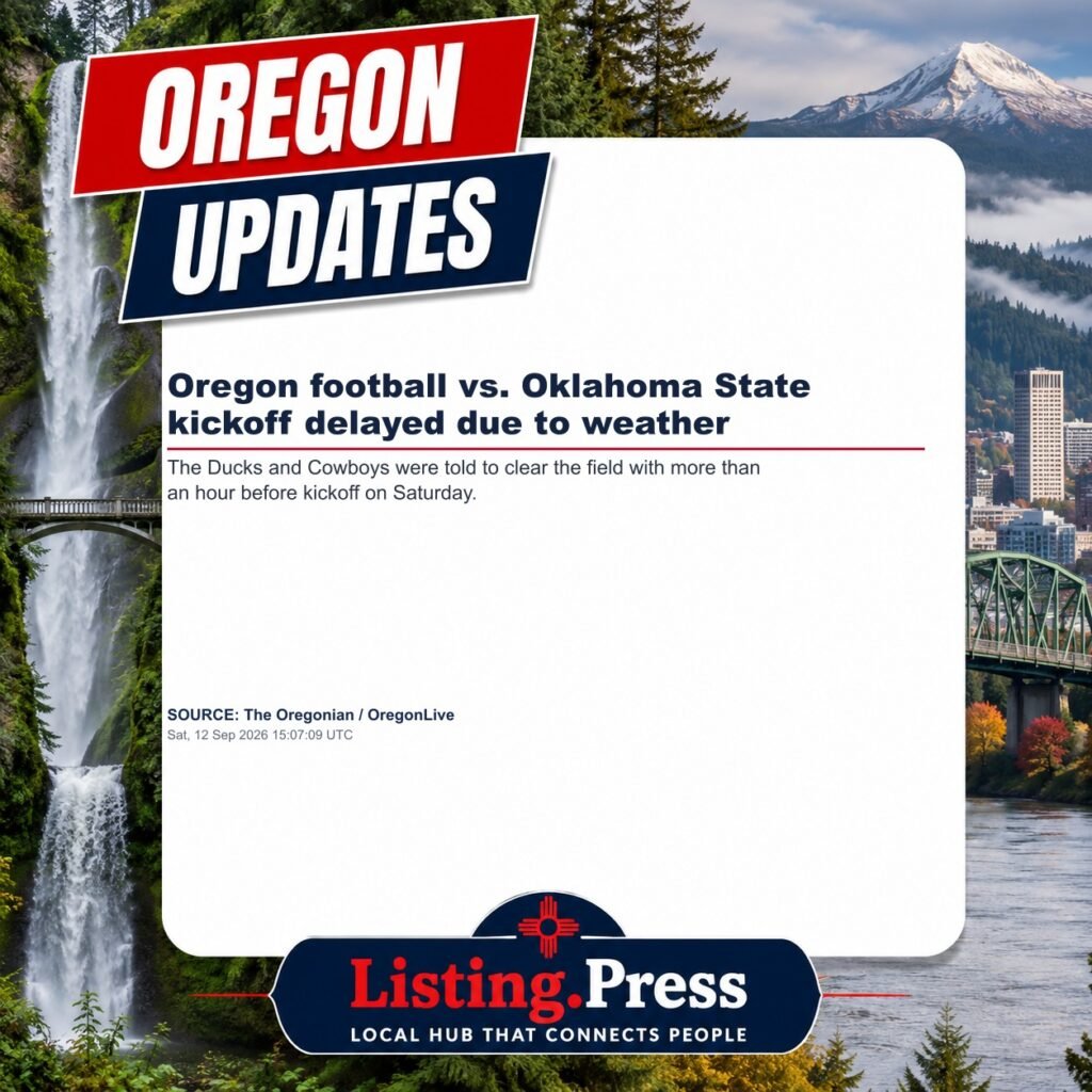 Oregon football vs. Oklahoma State kickoff delayed due to weather
