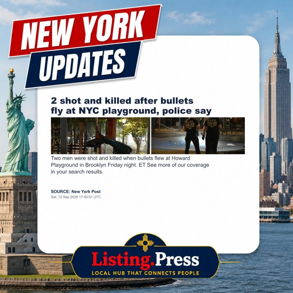 2 shot and killed after bullets fly at NYC playground, police say