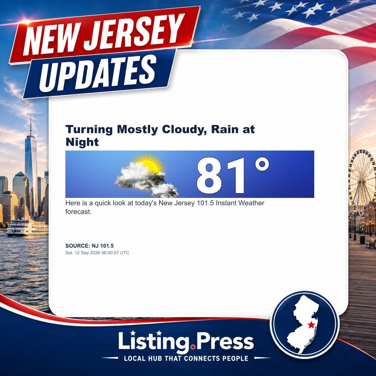 Turning Mostly Cloudy, Rain at Night