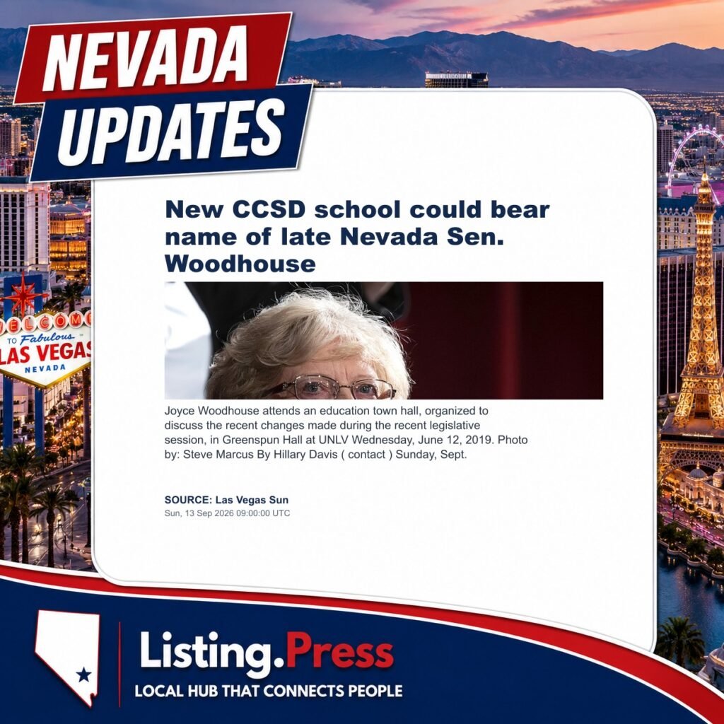 New CCSD school could bear name of late Nevada Sen. Woodhouse