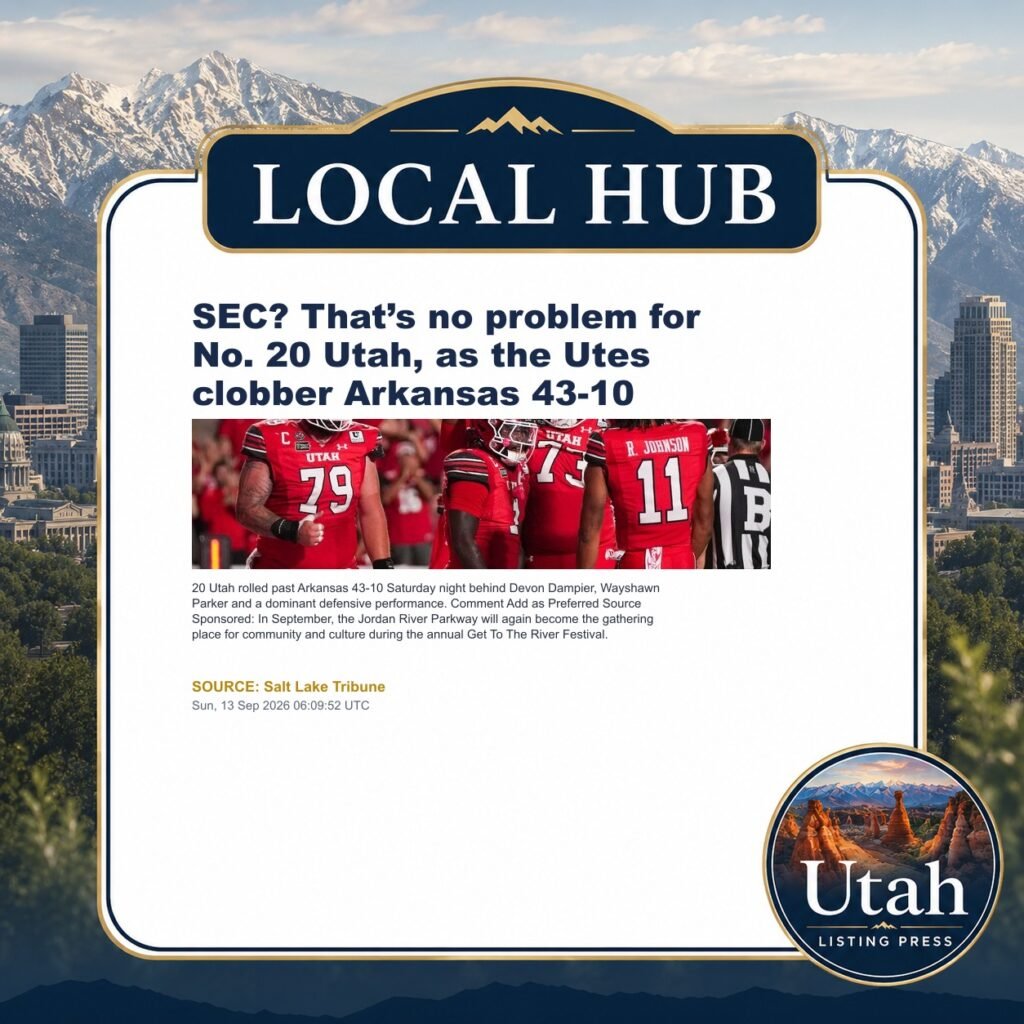 SEC? That’s no problem for No. 20 Utah, as the Utes clobber Arkansas 43-10