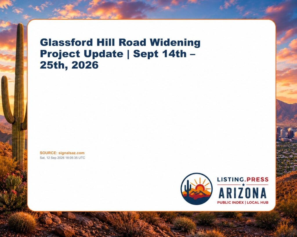 Glassford Hill Road Widening Project Update | Sept 14th – 25th, 2026