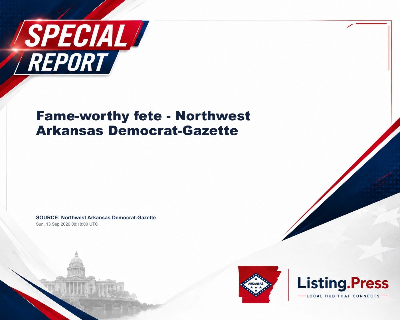 Fame-worthy fete - Northwest Arkansas Democrat-Gazette