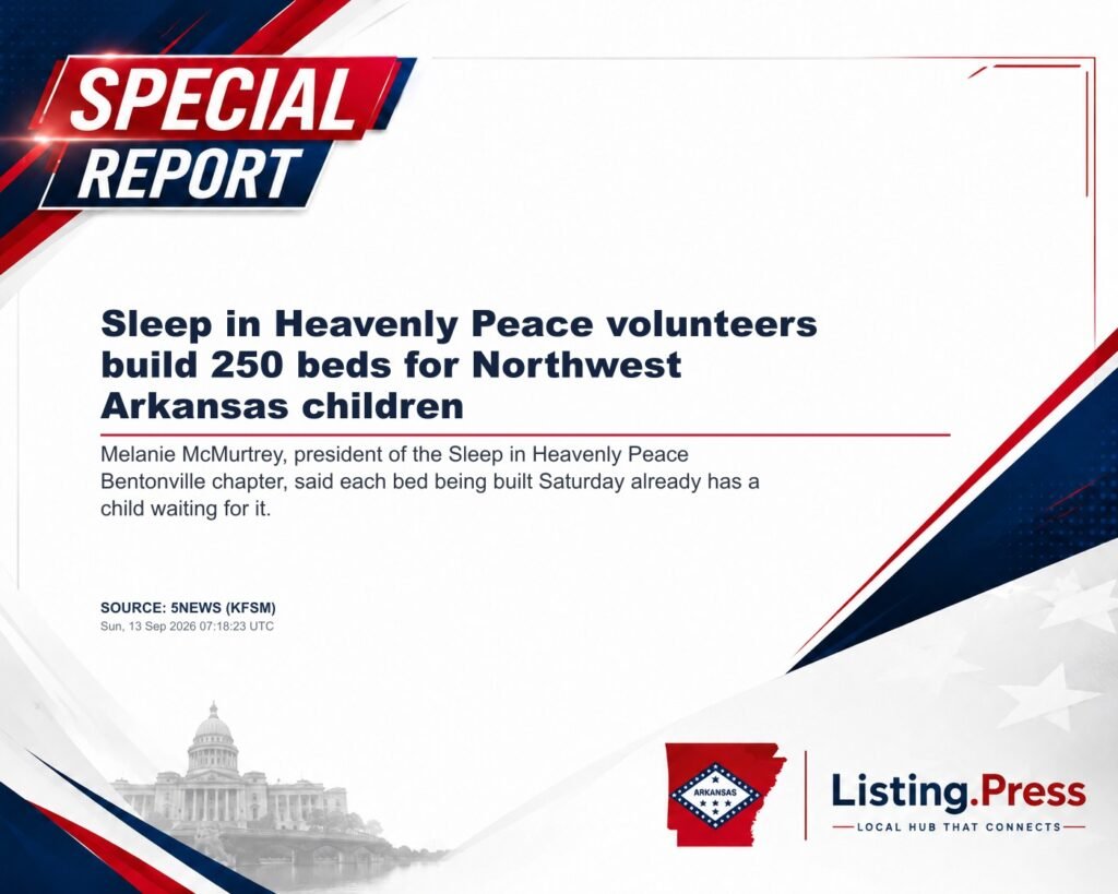 Sleep in Heavenly Peace volunteers build 250 beds for Northwest Arkansas children