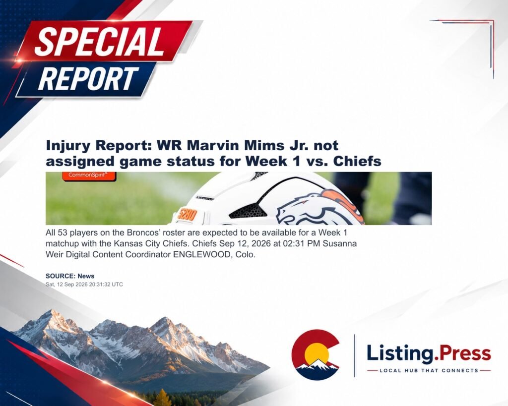 Injury Report: WR Marvin Mims Jr. not assigned game status for Week 1 vs. Chiefs