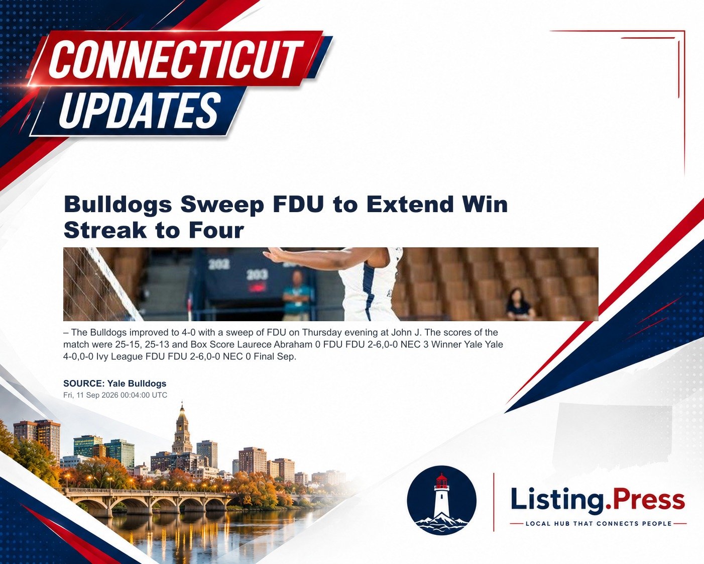 Bulldogs Sweep FDU to Extend Win Streak to Four