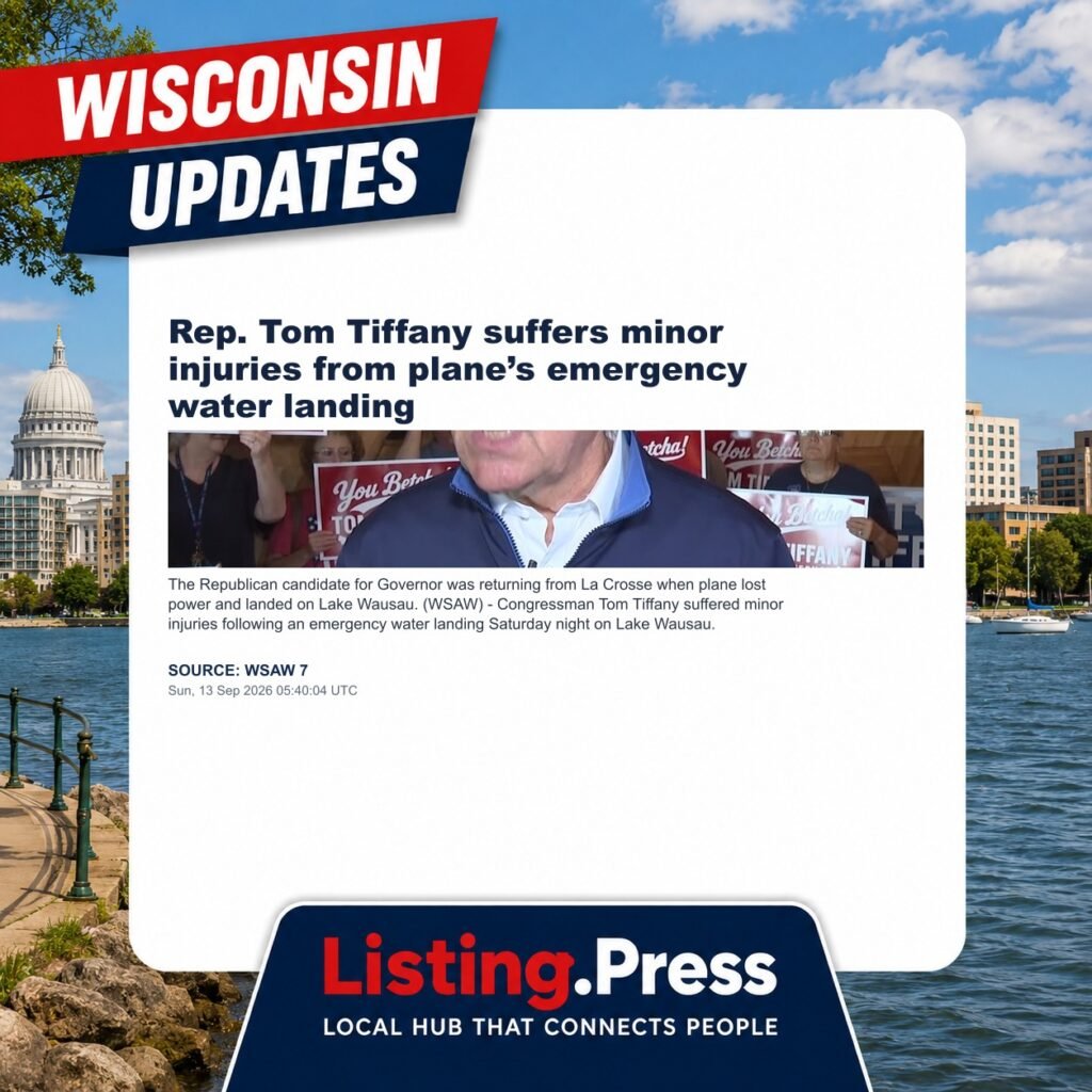 Rep. Tom Tiffany suffers minor injuries from plane’s emergency water landing