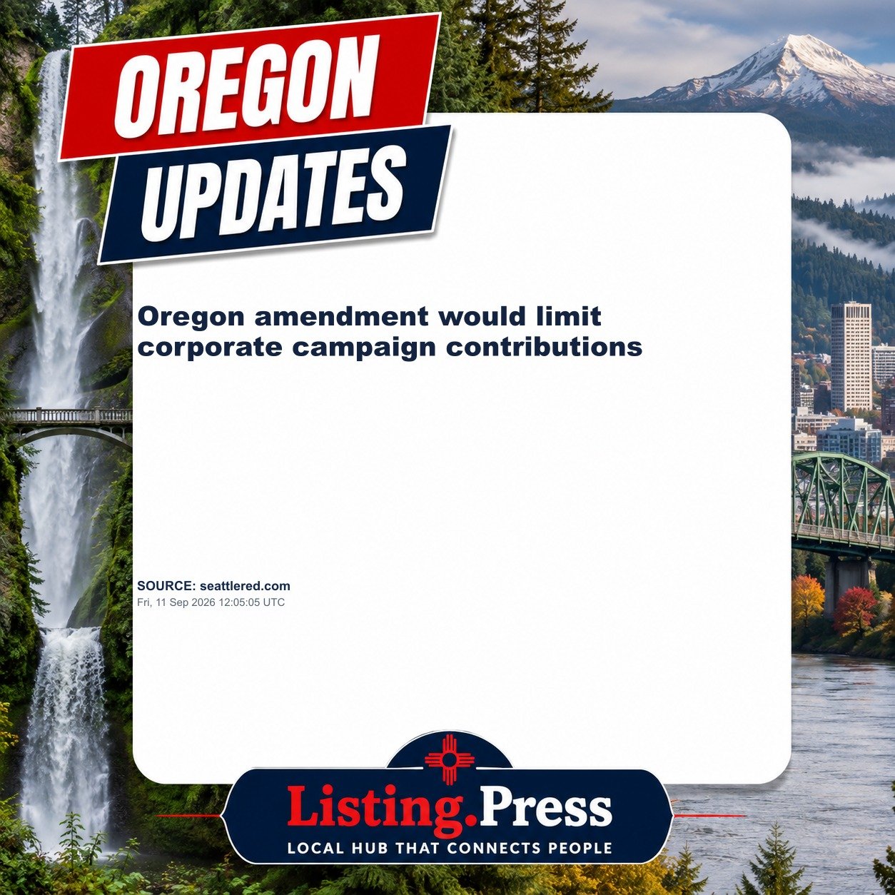 Oregon amendment would limit corporate campaign contributions