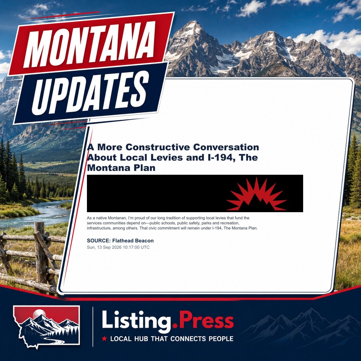 A More Constructive Conversation About Local Levies and I-194, The Montana Plan