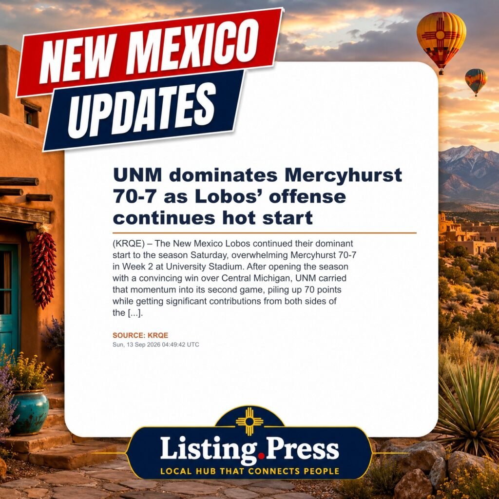 UNM dominates Mercyhurst 70-7 as Lobos’ offense continues hot start