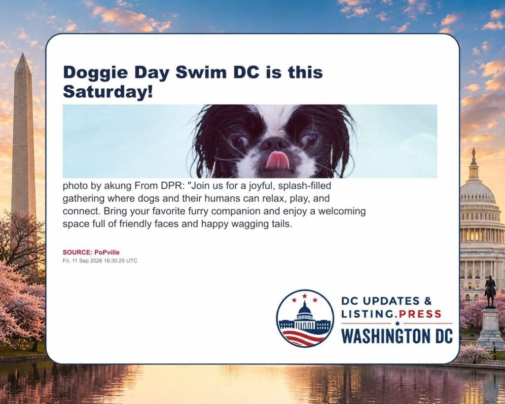 Doggie Day Swim DC is this Saturday!
