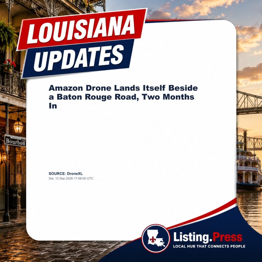 Amazon Drone Lands Itself Beside a Baton Rouge Road, Two Months In