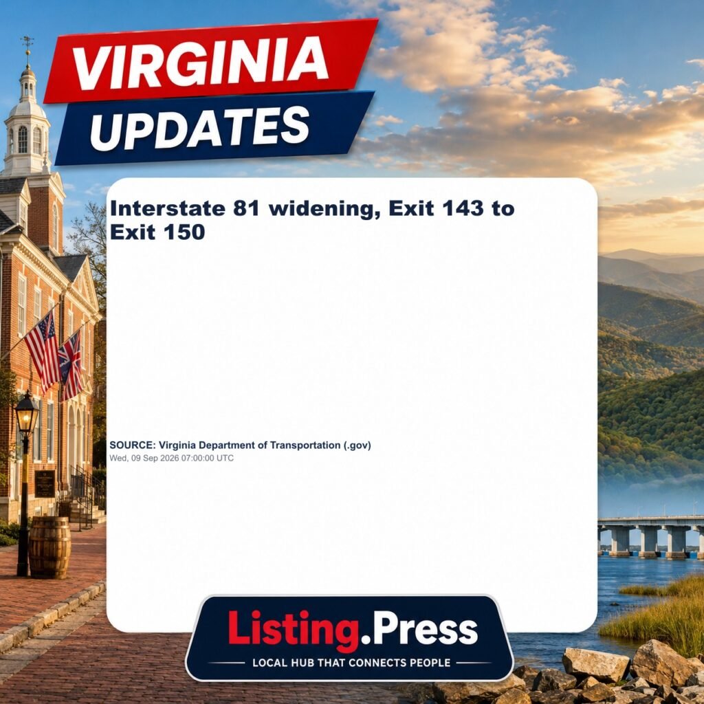 Interstate 81 widening, Exit 143 to Exit 150