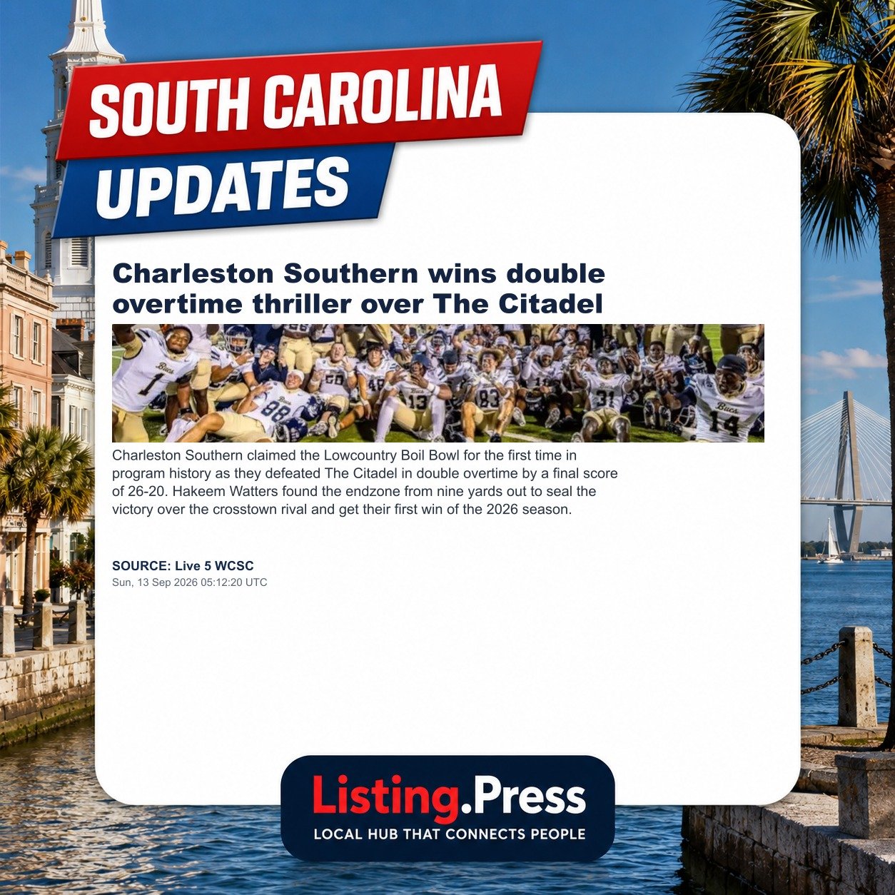 Charleston Southern wins double overtime thriller over The Citadel