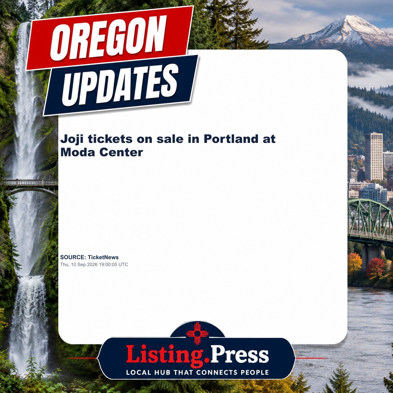 Joji tickets on sale in Portland at Moda Center