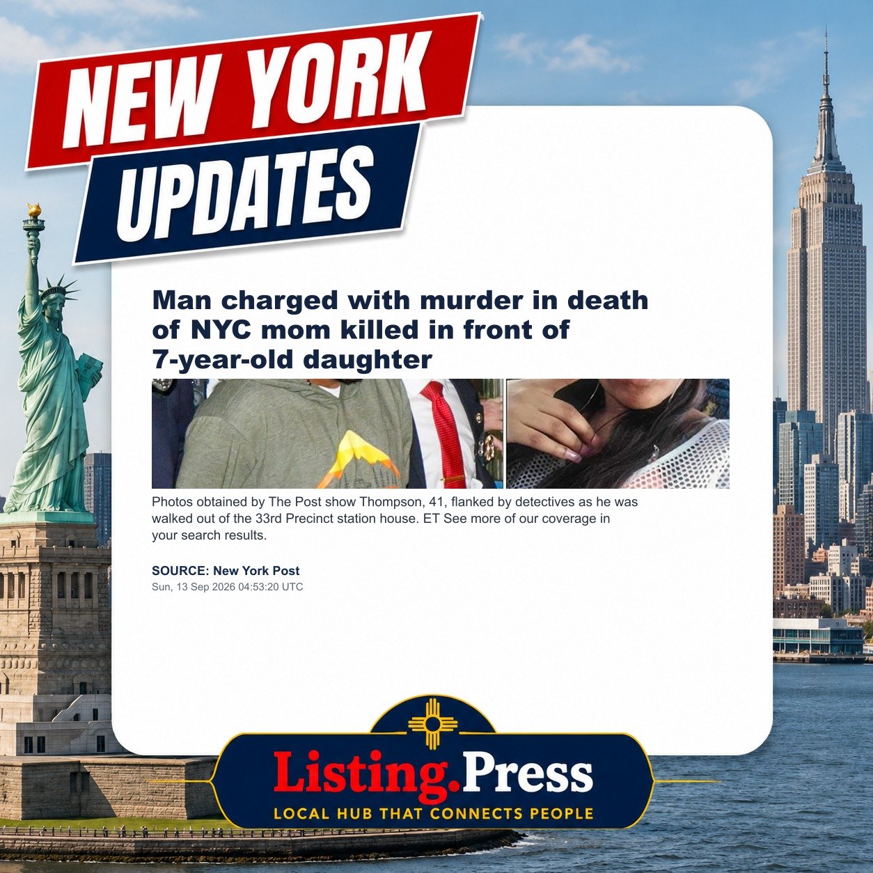 Man charged with murder in death of NYC mom killed in front of 7-year-old daughter