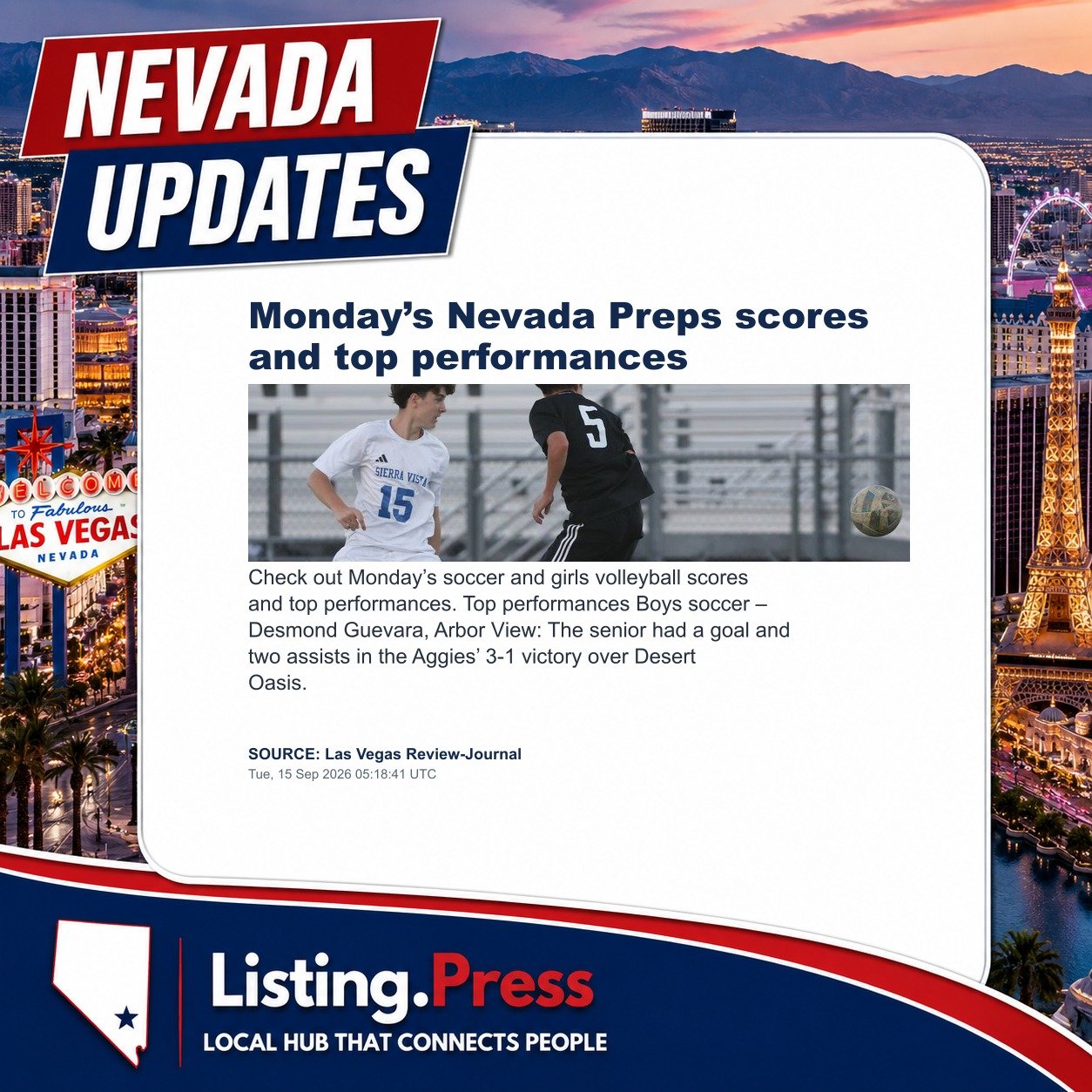 Monday’s Nevada Preps scores and top performances